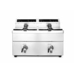 Hendi Induktionsfritteuse - mit Ablasshahn 2x8 l, Profi Line, 16L, 230V/7000W, 577x609x(H)410mm