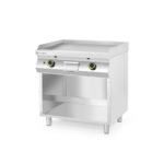 Hendi Gasgrillplatte, glatt, mit auf 3 Seiten geschlossenem Unterschrank, Kitchen Line, 10kW, 800x700x(H)900mm – Bild 2