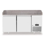 Arktic Pizzakühltisch mit Granitarbeitsplatte, 2-türig, 250L, Granit, 230V/250W, 1510x800x(H)875mm