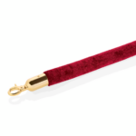 Was Germany Verbindungstau CLASSIC, Ø 3,2 cm, 1,5 m, burgunderrot, Velours, goldfarben, Edelstahl