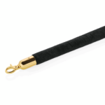 Was Germany Verbindungstau CLASSIC, Ø 3,2 cm, 1,5 m, schwarz, Velours, goldfarben, Edelstahl