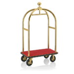 Was Germany Gepäckwagen DRIFT, 112 x 60 x 190 cm, titanium gold, roter Teppich, Chromnickelstahl 18/8