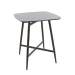Feros Pedro - Bartisch 90x90x106 cm, Wengé-Schwarz Keramik