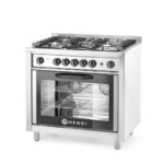 Hendi Gasherd - 5 Kochfelder mit Elektroofen, Kitchen Line, Silber, 230V/2900W, 14,3kW, 900x653x(H)900mm – Bild 2