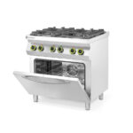 Hendi Gasherd 4-flammig mit Ofen GN 1/1, Kitchen Line, 230V/3000W, 19kW, 800x722x(H)900mm – Bild 4