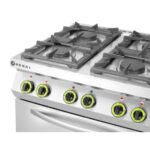 Hendi Gasherd 4-flammig mit Ofen GN 1/1, Kitchen Line, 230V/3000W, 19kW, 800x722x(H)900mm – Bild 5