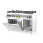 Hendi Gasherd Kitchen Line 6-flammig mit Ofen GN 1/1, Kitchen Line, 230V/3000W, 28,5kW, 1200x722x(H)900mm – Bild 3