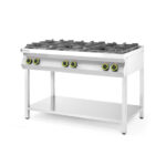 Hendi Gasherd - 6 Kochfelder, offener Unterbau, Kitchen Line, 28,5kW, 1200x700x(H)900mm – Bild 2