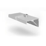 Hendi Wandmontierte Dunstabzugshaube, abgewinkelt, Profi Line, mit LED-Beleuchtung, 1200x700x(H)450mm