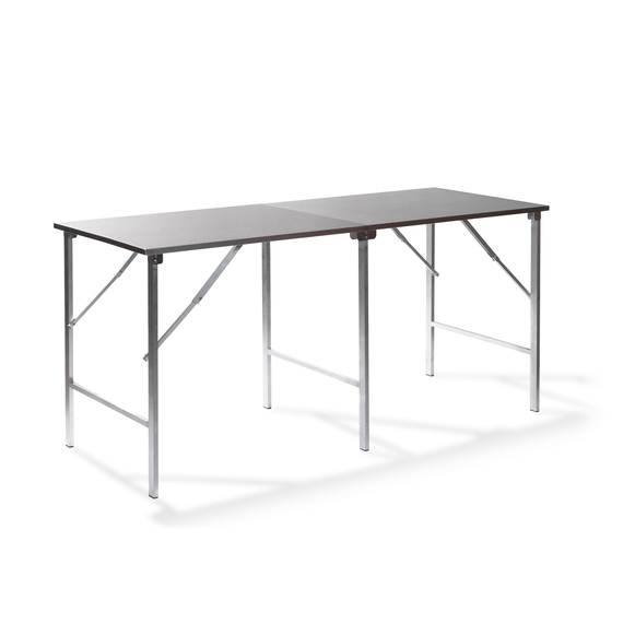 23100-solid200-work-table-ss-1.jpg Feros SOLID200 – Edelstahl-Arbeitstisch klappbar 200x80x90 cm, Edelstahl – Bild 1