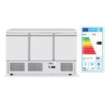 Arktic Kühltisch, dreitürig Kitchen Line 380L, 230V/220W, 1375x700x(H)890mm – Bild 2