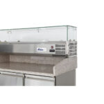 Arktic Pizzatisch, dreitürig mit Aufsatzkühlvitrine 380+40L, 254L, 230V/400W, 1400x700x(H)1491mm – Bild 2