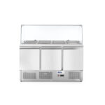 Arktic Kühltisch, dreitürig mit Glasdisplay 380L, 230V/310W, 1390x702x(H)1330mm