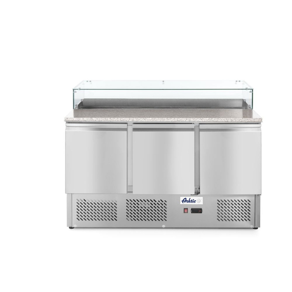232873_2018.jpg Arktic Pizzatisch, dreitürig 380L, 230V/310W, 1378x702x(H)1155mm – Bild 1