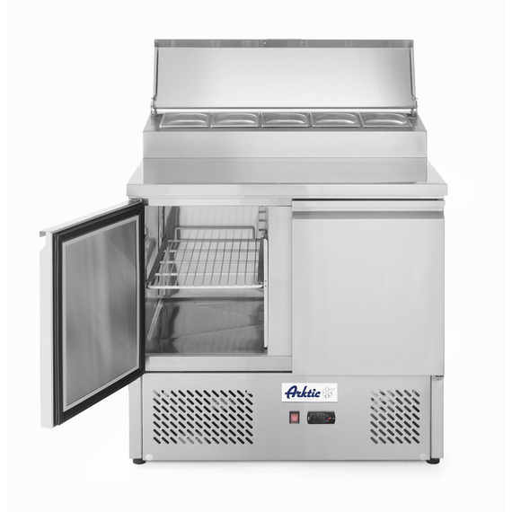 232880_2018.jpg Arktic Kühltisch, zweitürig mit Aufsatz-Kühlvitrine 300 L, 230V/310W, 900x702x(H)1265mm – Bild 1