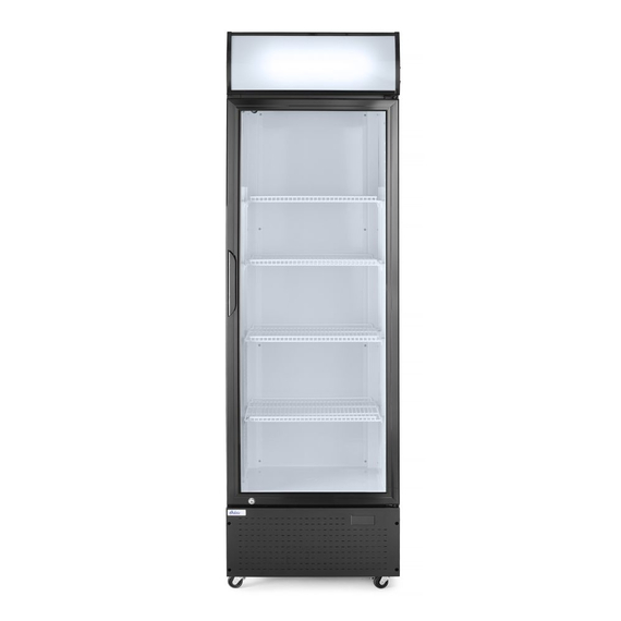 233788_OBW_2024_01_IMGP4247.jpg Arktic Eintüriger Kühlschrank mit hinterer Bar und hinterleuchteter Blende, , 254L, Schwarz, 220-240V/250W, 578x605x(H)1980mm – Bild 1