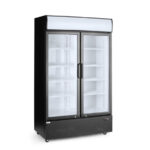 Arktic Rückwandkühlschrank mit hinterleuchteter Blende, zweitürig, 512L, Schwarz, 220-240V/510W, 1120x585x(H)1900mm – Bild 2