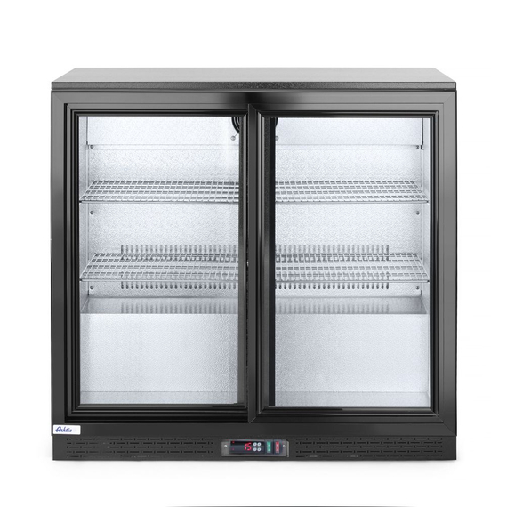 233917_OBW_2024_01_IMGP4226.jpg Arktic Kühlschrank hinten mit doppelten Schiebetüren, 158L, Schwarz, 220-240V/160W, 900x520x(H)865mm – Bild 1