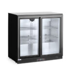 Arktic Kühlschrank hinten mit doppelten Schiebetüren, 158L, Schwarz, 220-240V/160W, 900x520x(H)865mm – Bild 2