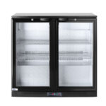Arktic Kühlschrank mit doppelter Tür auf der Rückseite, 158L, Schwarz, 220-240V/160W, 900x530x(H)870mm