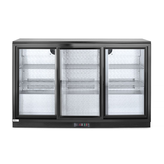 235836_OBW_2024_01_IMGP4232.jpg Arktic Kühlschrank mit drei Schiebetüren an der Bar, 254L, Schwarz, 220-240V/160W, 1350x520x(H)865mm – Bild 1