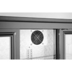 Arktic Kühlschrank mit drei Schiebetüren an der Bar, 254L, Schwarz, 220-240V/160W, 1350x520x(H)865mm – Bild 5