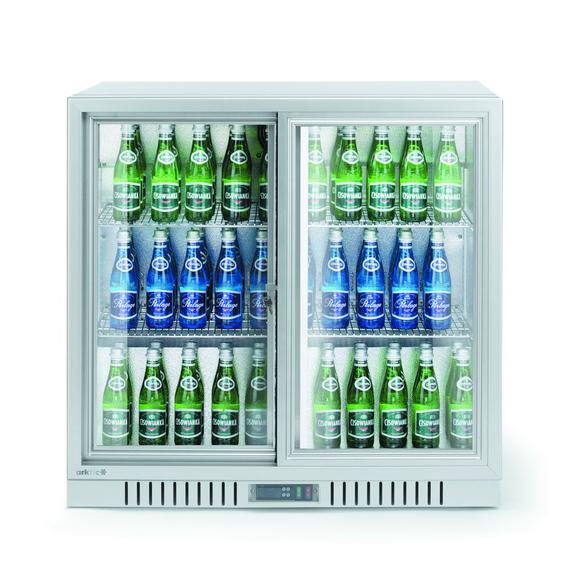 236918_2025.jpg Arktic Kühlschrank mit 2 Schiebetüren, 150L, Silber, 220-240V/160W, 900x520x(H)840mm – Bild 1