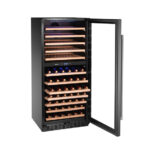 Arktic Weinkühler, 2 Zonen, 124 Flaschen, 265L, Schwarz, 570x595x(H)1400mm – Bild 3
