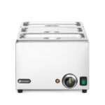 Hendi Set: Bain-Marie Ranger + 3x GN 1/3 Behälter mit Deckel, GN 1/1, 230V/1000W, 590x332x(H)242mm