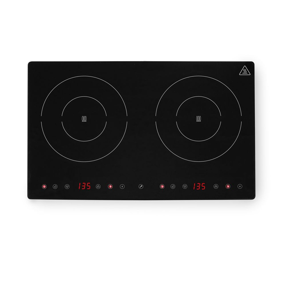 239414_2019.jpg Hendi Induktionskocher doppelt Kitchen Line, Kitchen Line, 230V/3500W, 608x405x(H)54mm – Bild 1