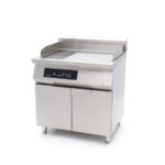 Maxima Gastro Induktions-Grillplatte 700 - Glatt & Gerillt - 10.000 W - Doppel - Mit Untergestell – Bild 4