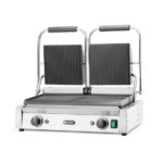 Hendi Kontaktgrill - Doppelversion, gerillte Ausführung, oben und unten gerillt, 230V/3600W, 570x375x(H)216mm – Bild 2