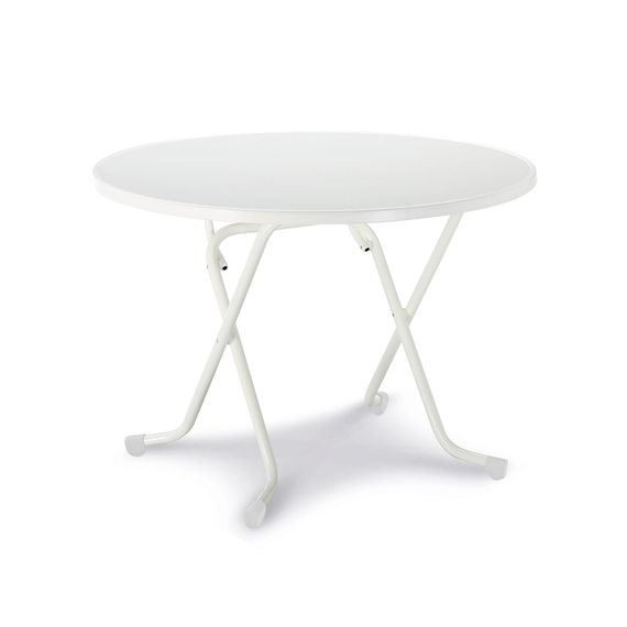 26521000-scissor-folding-table-round-white100cm_1.jpg Barths Dublin - Klapptisch rund Ø 100 cm, Weiß – Bild 1