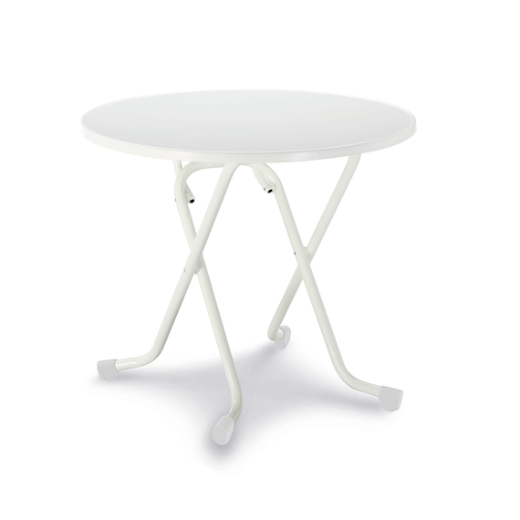 26528000-scissor-folding-table-round-white-80cm_1.jpg Barths Dublin - Klapptisch rund Ø 80 cm, Weiß – Bild 1