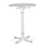 Barths Multiflex - Runder Bartisch 70 cm, Weiß