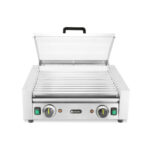 Hendi Rollengrill - 2 Zonen mit Energiesparabdeckung, 11 Rollen, 220-240V/980W, 566x527x(H)259mm