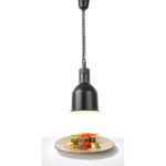 Hendi Höhenverstellbare Wärmelampe, zylinderförmig, Schwarz, 230V/250W, ⌀175x(H)250mm – Bild 2