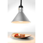 Hendi Höhenverstellbare Wärmelampe, konisch, Silber, 230V/250W, ⌀275x(H)250mm – Bild 3