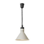 Hendi Höhenverstellbare Wärmelampe, konisch, Weiß, 230V/250W, ⌀275x(H)250mm