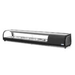 Arktic Sushi-Vitrine, Fassungsvermögen: 5x GN 1/2 (H)40 mm (im Lieferumfang enthalten)., Schwarz, 220-240V/190W, 1800x420x(H)265mm – Bild 2