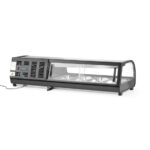 Arktic Sushi-Vitrine, Im Lieferumfang enthalten: 4x GN 1/3 (H) 40 mm., GN 1/3, Schwarz, 220-240V/190W, 1177x426x(H)296mm – Bild 2
