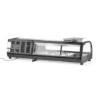 Arktic Sushi-Vitrine, Im Lieferumfang enthalten: 4x GN 1/3 (H) 40 mm., GN 1/3, Schwarz, 220-240V/190W, 1177x426x(H)296mm – Bild 4
