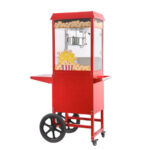 Hendi Popcorn-Maschine mit Fahrgestell, Rot, 220-240V/1155W, 940x510x(H)1553mm – Bild 3