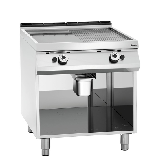 2955061.jpg Bartscher Gas-Griddleplatte, 1/2 + 1/2, OU – Bild 1