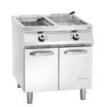 Bartscher Elektro-Standfritteuse, 2 Becken