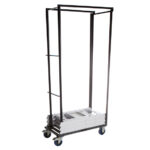 Feros Trolley Klapp-Hochzeitsstühle - für 30 Stück, Hammerite Silber – Bild 2
