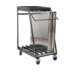 Feros Trolley für 5 SOLID200 klappbare Arbeitstische, Silber – Bild 2