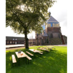 Feros Fiesta - Biertisch - 220x80x78 cm, Grün/Holz – Bild 3