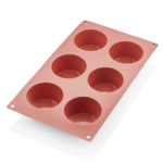 Was Germany Muffin BAKEFLEX, 6 Formen, Ø 6,5 cm, rot Silikon