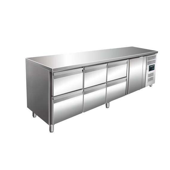 323-10726.jpg SARO Kühltisch, 1 Tür+3x2er Schubl. KYLJA 4160 TN – Bild 1
